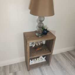 Brand New Handmade Rustic Wooden Bedside Table Two Shelves - Many Colours & Sizes - thumbnail 2