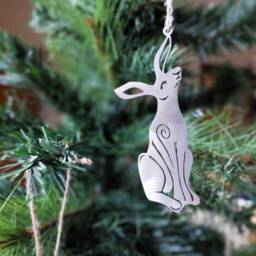 Pagan Christmas Tree Decoration/Winter Solstice Ornaments Yule Gift Witch Symbol Witchy Decor Altar Display Moon Goddess - thumbnail 3