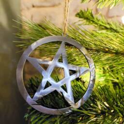 Pagan Christmas Tree Decoration/Winter Solstice Ornaments Yule Gift Witch Symbol Witchy Decor Altar Display Moon Goddess - thumbnail 2