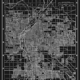 Denver City Map Print 1900S Black & White Lithograph - Fine Art Cabin Decor - thumbnail 2