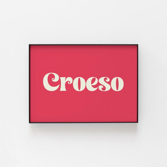 Croeso Print, Welsh Themed Wall Art, Office Party Or Wedding Decor, Wedding, Art For The Hallway, Presents, Wales - image 1
