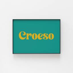 Croeso Print, Welsh Themed Wall Art, Office Party Or Wedding Decor, Wedding, Art For The Hallway, Presents, Wales - thumbnail 3