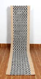 Blue Beige Handmade Rug Hallway Stair Cotton Runner Dhurrie Hand Block Print Custom Living Room Carpet Christmas Gift 2x8 3x10 4x20 Feet - thumbnail 1