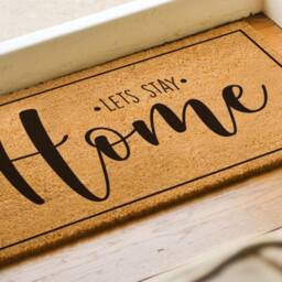 Lets Stay Home Welcome Doormat - Rug Funny Gift Housewarming Door Mat New Realtor - thumbnail 2