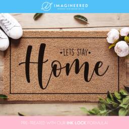 Lets Stay Home Welcome Doormat - Rug Funny Gift Housewarming Door Mat New Realtor - thumbnail 1