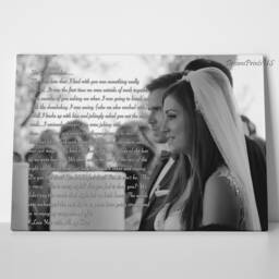 Picture On Canvas. Gift For Wife/Husband.personalized Canvas Picture With Word.wall Decor.art/Collectibles. Prom/Anniversary Gift - thumbnail 3