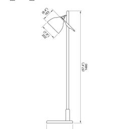 Element Floor Lamp in Solid Oak Wood & Ceramic - thumbnail 4