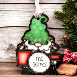 Guitar & Drum Gonk Christmas Tree Decoration Acrylic Or Wooden - thumbnail 4