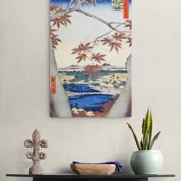 Hiroshige Maple Leaves Print - Japanese Art, Framed Canvas Or Poster - thumbnail 2