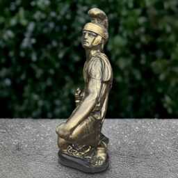 Stone Warrior Statue Concrete Soldier Sculpture Outdoor Medieval Ornament Handmade Art Front Door Decoration Lover Gift - thumbnail 2