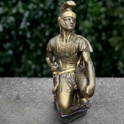Stone Warrior Statue Concrete Soldier Sculpture Outdoor Medieval Ornament Handmade Art Front Door Decoration Lover Gift