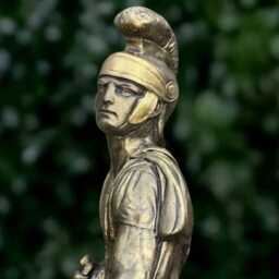 Stone Warrior Statue Concrete Soldier Sculpture Outdoor Medieval Ornament Handmade Art Front Door Decoration Lover Gift - thumbnail 3