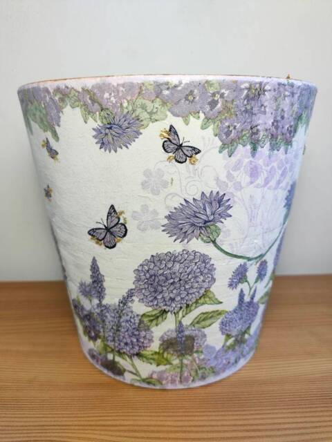 Plant Pot, Ceramic Pot, Pot & Planter, Flower Pot, Garden Pot, Indoor & Outdoor Pot, Decoupage, Gift, Pot Saucer, Home Garden Decoration - image 1