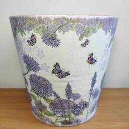 Plant Pot, Ceramic Pot, Pot & Planter, Flower Pot, Garden Pot, Indoor & Outdoor Pot, Decoupage, Gift, Pot Saucer, Home Garden Decoration - thumbnail 3