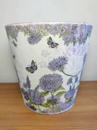 Plant Pot, Ceramic Pot, Pot & Planter, Flower Pot, Garden Pot, Indoor & Outdoor Pot, Decoupage, Gift, Pot Saucer, Home Garden Decoration