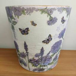 Plant Pot, Ceramic Pot, Pot & Planter, Flower Pot, Garden Pot, Indoor & Outdoor Pot, Decoupage, Gift, Pot Saucer, Home Garden Decoration - thumbnail 2