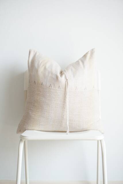 Tribal Hemp Striped Hand Woven Natural Dye Color Pillow Cover - image 1