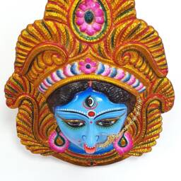 Large Rare Goddess Kali Maa/Mata - Durga Wall Hanging Face , Large Nose Ring - thumbnail 2