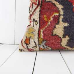 16x16 Kilim Pillow Cover, Turkish Bohemian Cushion - thumbnail 2