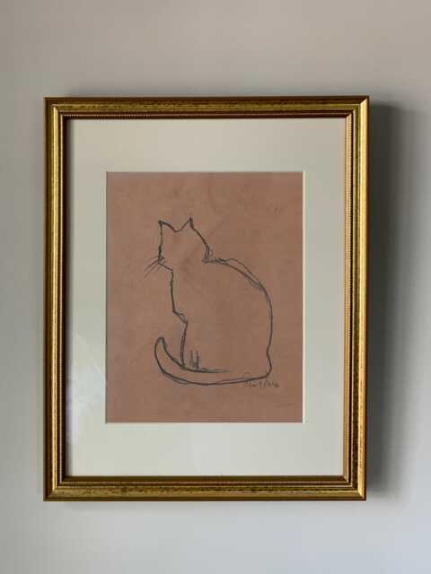 Cat Sketch 1 Art Print, Wall Art, Home Decor, Cat Sketch - image 1