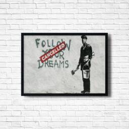 Banksy Cancelled Dreams Print Urban Graffiti Wall Art - thumbnail 1
