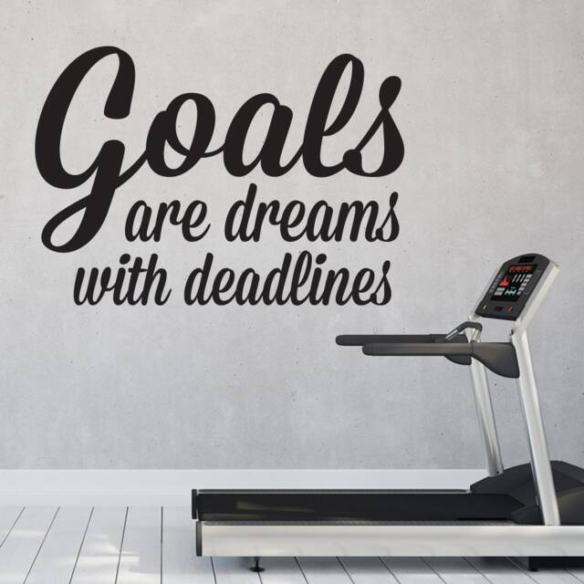 Goals, Gym, Gym Wall Decal, Art, Decor, Decals, Stickers, Fitness - Skugoals - image 1
