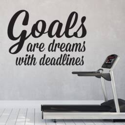 Goals, Gym, Gym Wall Decal, Art, Decor, Decals, Stickers, Fitness - Skugoals - thumbnail 1