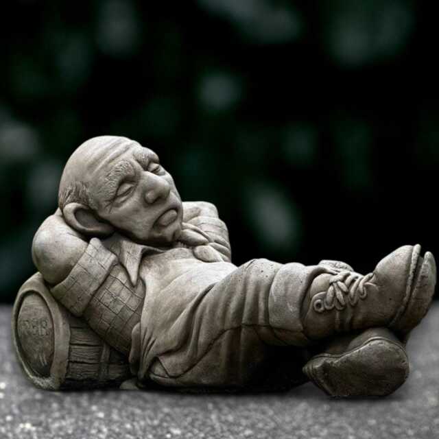Relaxing Farmer With Cider Statue Concrete Man Sculpture Outdoor Person Ornament Front Door Decoration Handmade Lover Gift Lawn Decor - image 1
