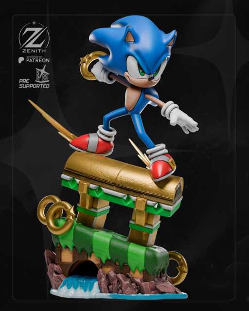 Sonic The Hedgehog 3D Printed Figure 18 Scale - image 1