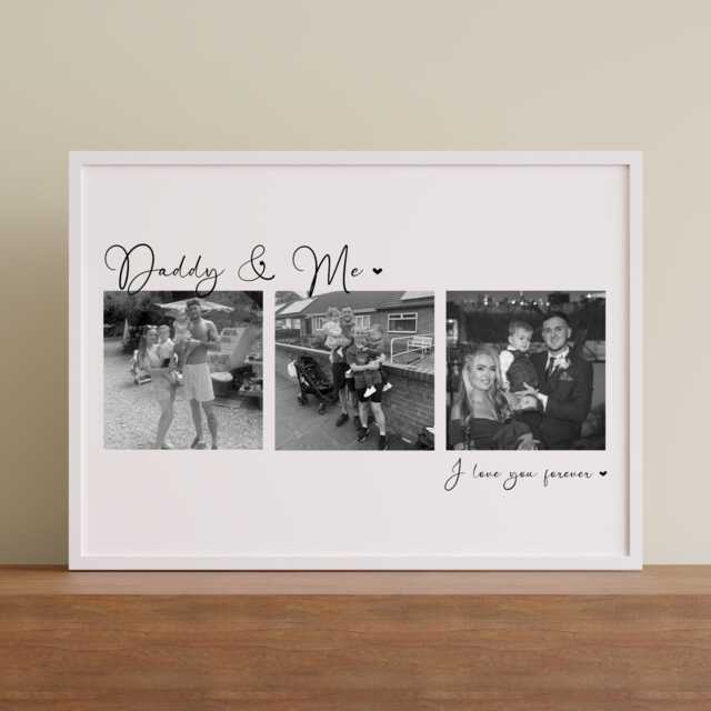 Daddy & Me Photo Collage, Personalised Father's Day Print From Child, Custom Dad Gift With Photos, Wall Art Keepsake, & Us - image 1