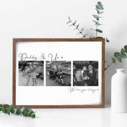 Daddy & Me Photo Collage, Personalised Father's Day Print From Child, Custom Dad Gift With Photos, Wall Art Keepsake, & Us - thumbnail 2
