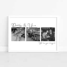 Daddy & Me Photo Collage, Personalised Father's Day Print From Child, Custom Dad Gift With Photos, Wall Art Keepsake, & Us - thumbnail 3