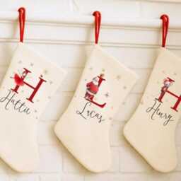 Personalised Christmas Stockings & Santa Sacks - Custom Name Xmas Stockings, Family Matching Gift Bags, Holiday Fireplace Decor - thumbnail 2