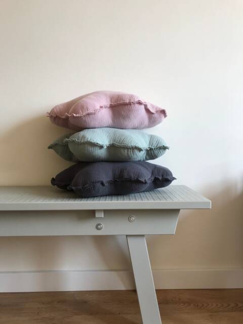 Muslin Cloud Pillow Set Pink, Mint, Grey Kids Cushions - image 1