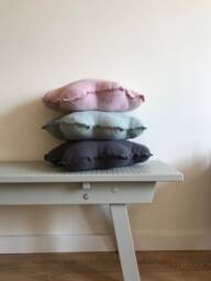 Muslin Cloud Pillow Set Pink, Mint, Grey Kids Cushions - thumbnail 1