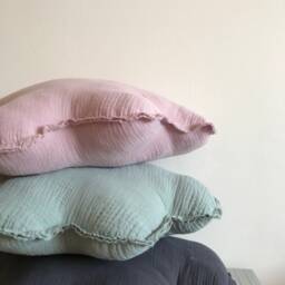 Muslin Cloud Pillow Set Pink, Mint, Grey Kids Cushions - thumbnail 3