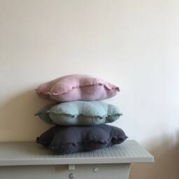 Muslin Cloud Pillow Set Pink, Mint, Grey Kids Cushions - thumbnail 2