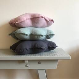 Muslin Cloud Pillow Set Pink, Mint, Grey Kids Cushions - thumbnail 4