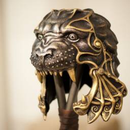 Lion Gladiator Mask Animal Masquerade Helmet, Larp Costume