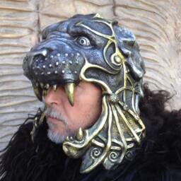 Lion Gladiator Mask Animal Masquerade Helmet, Larp Costume - thumbnail 3