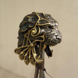 Lion Gladiator Mask Animal Masquerade Helmet, Larp Costume - thumbnail 4
