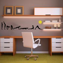 Yoga Posture Silhouettes - Small - Wall Decal Custom Vinyl Art Stickers - thumbnail 2