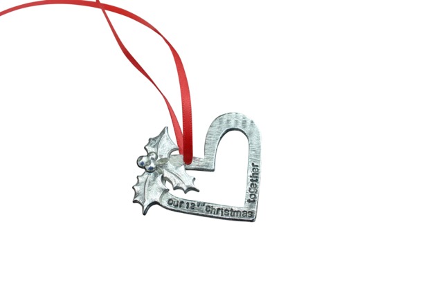 12Th Anniversary Christmas Tree Ornament - Reads Our Together - image 1