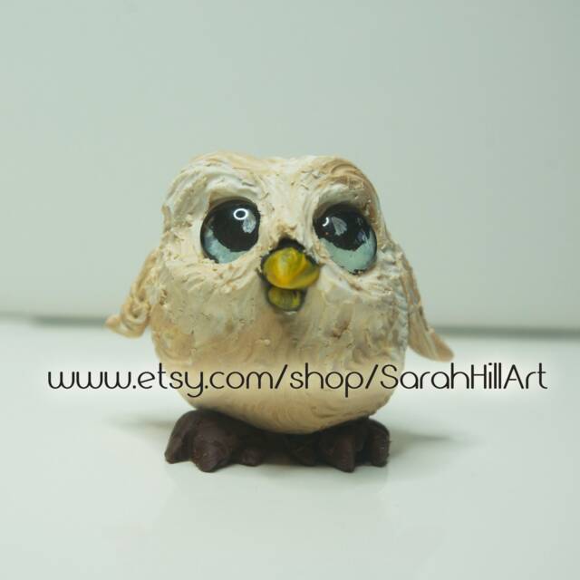 Polymer Clay Owl Figure - image 1