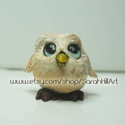 Polymer Clay Owl Figure - thumbnail 1
