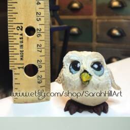 Polymer Clay Owl Figure - thumbnail 2