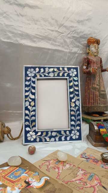 Mother Of Pearl Inlay Photo Frame Handcrafted 8x10 Picture Frame - image 1