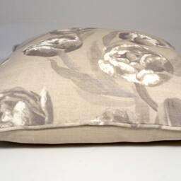 Designers Guild Tulip Pillow Cover, Beige Linen Blend, Floral Accent - thumbnail 3
