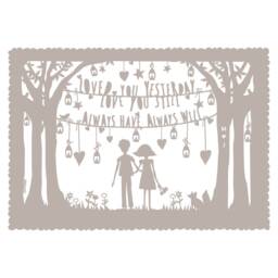 Personalised Valentine's Day Papercut Art Print, Anniversary Gift - thumbnail 2