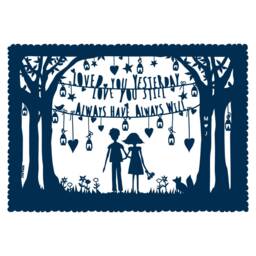 Personalised Valentine's Day Papercut Art Print, Anniversary Gift - thumbnail 3